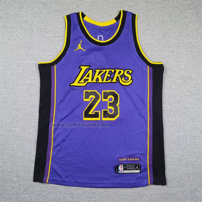 Camiseta Nino Los Angeles Lakers LeBron James NO 23 Statement 2024-25 Violeta
